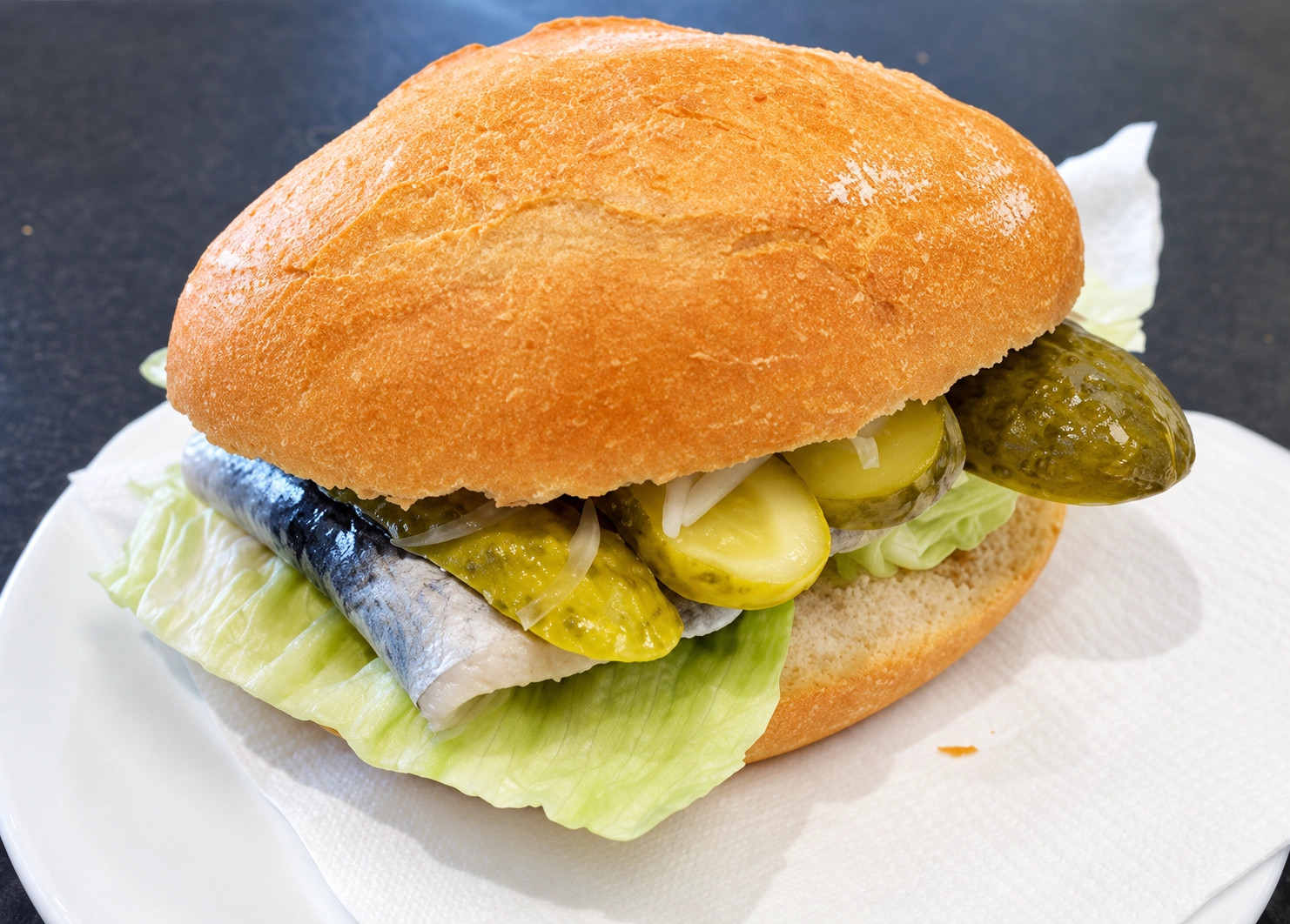 Fischbrötchen am Spreehafen Burg