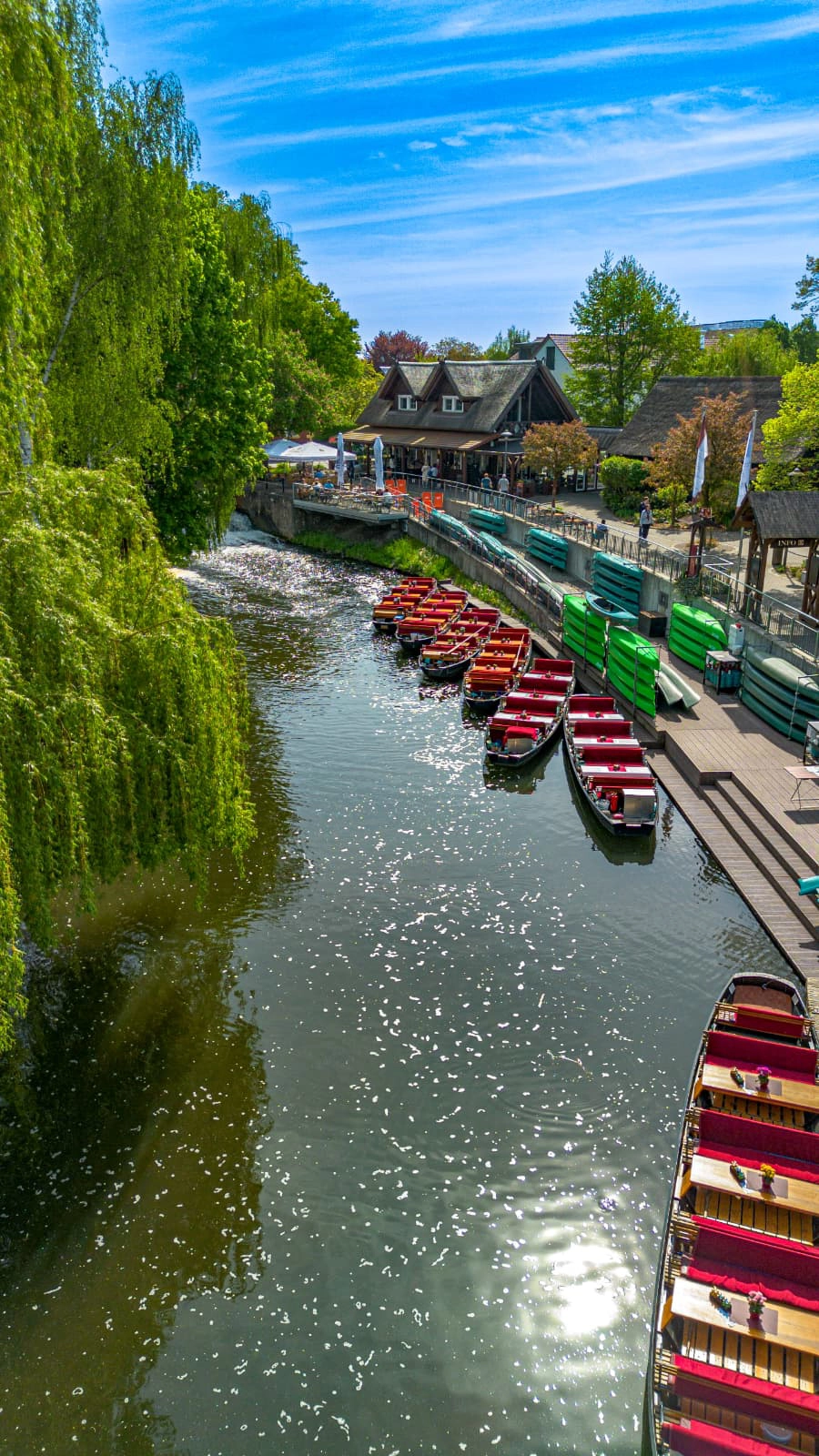 Hafenansicht des Spreehafen Burg im Spreewald